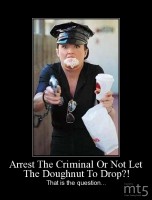 Arrest The Criminal Or Not Let The Doughnut To Drop?!