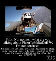 Pilot: No, no, no... what are you talking about PhAnToMtRaDeR79? I'm not confused.
