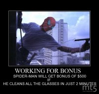 WORKING FOR BONUS  