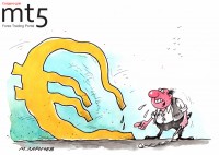 Курс евро упал ниже 1,27 доллара