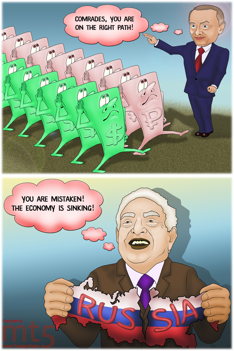 Soros mengatakan ekonomi Rusia menurun