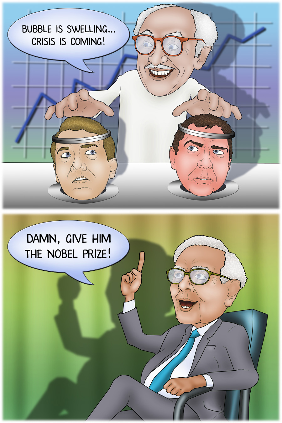 Brain as a tool for foretelling financial crisis