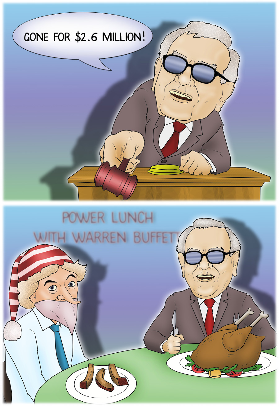 Makan siang dengan Warren Buffet menghabiskan biaya sebesar $2,6 juta