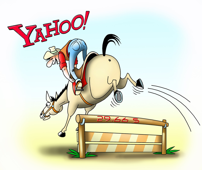 Yahoo! shares shoot up by 10% per diem