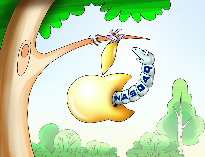 Индекс Nasdaq держится на &laquo;плечах&raquo; Apple