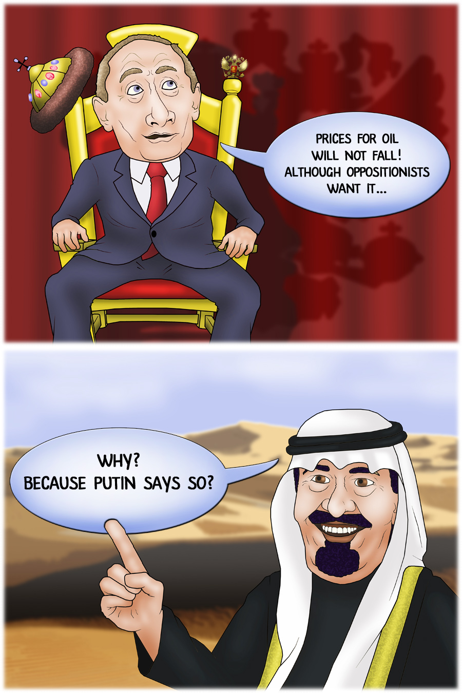 Putin believes oil prices cannot fall