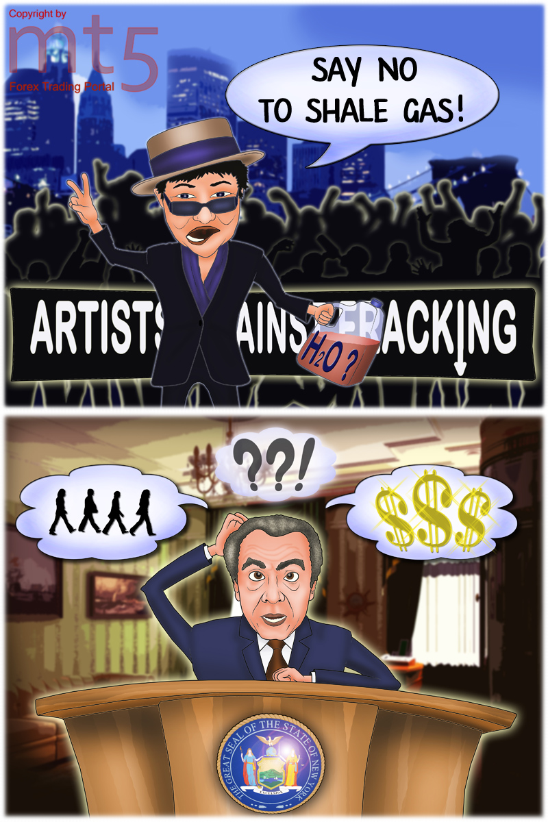 Yoko Ono calls on the New York governor to ban shale gas