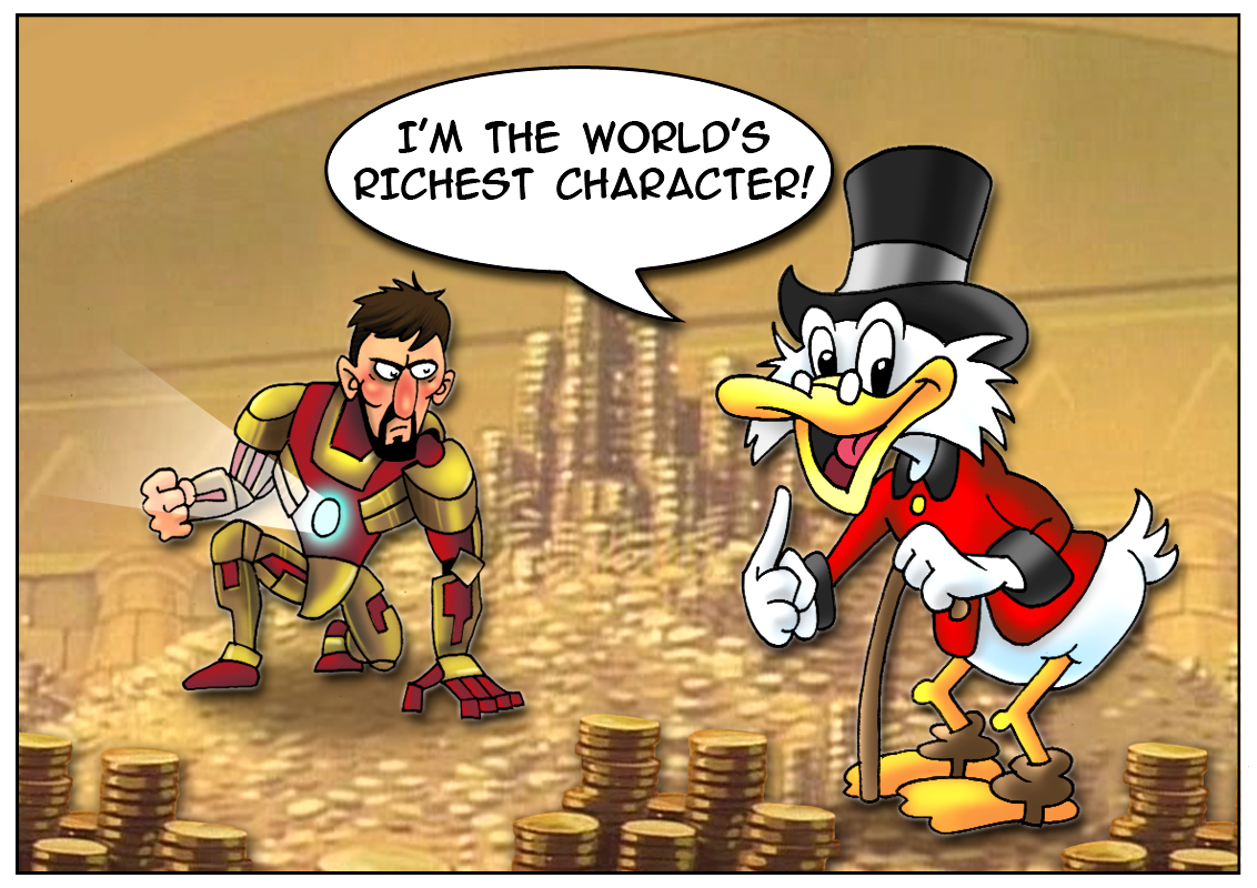 Fictitious characters with real money!
