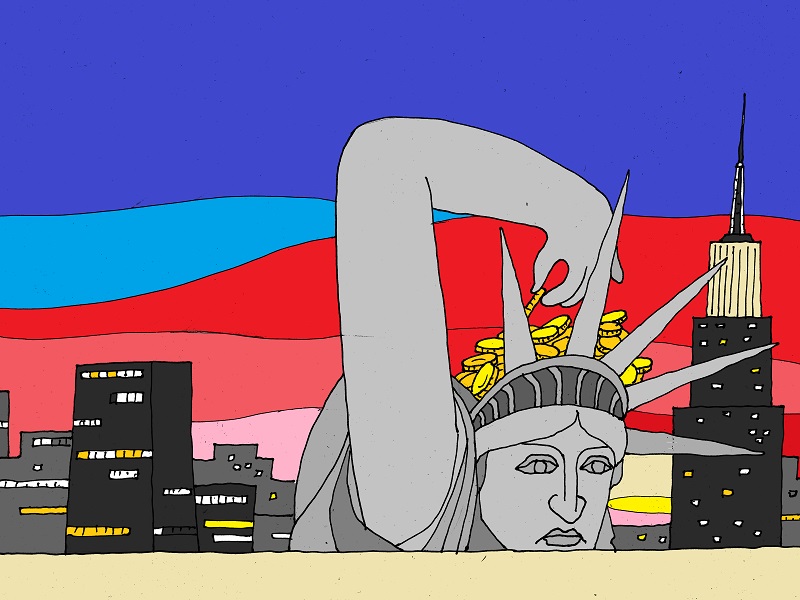 Fed NY menurunkan unjuran pertumbuhan KDNK AS