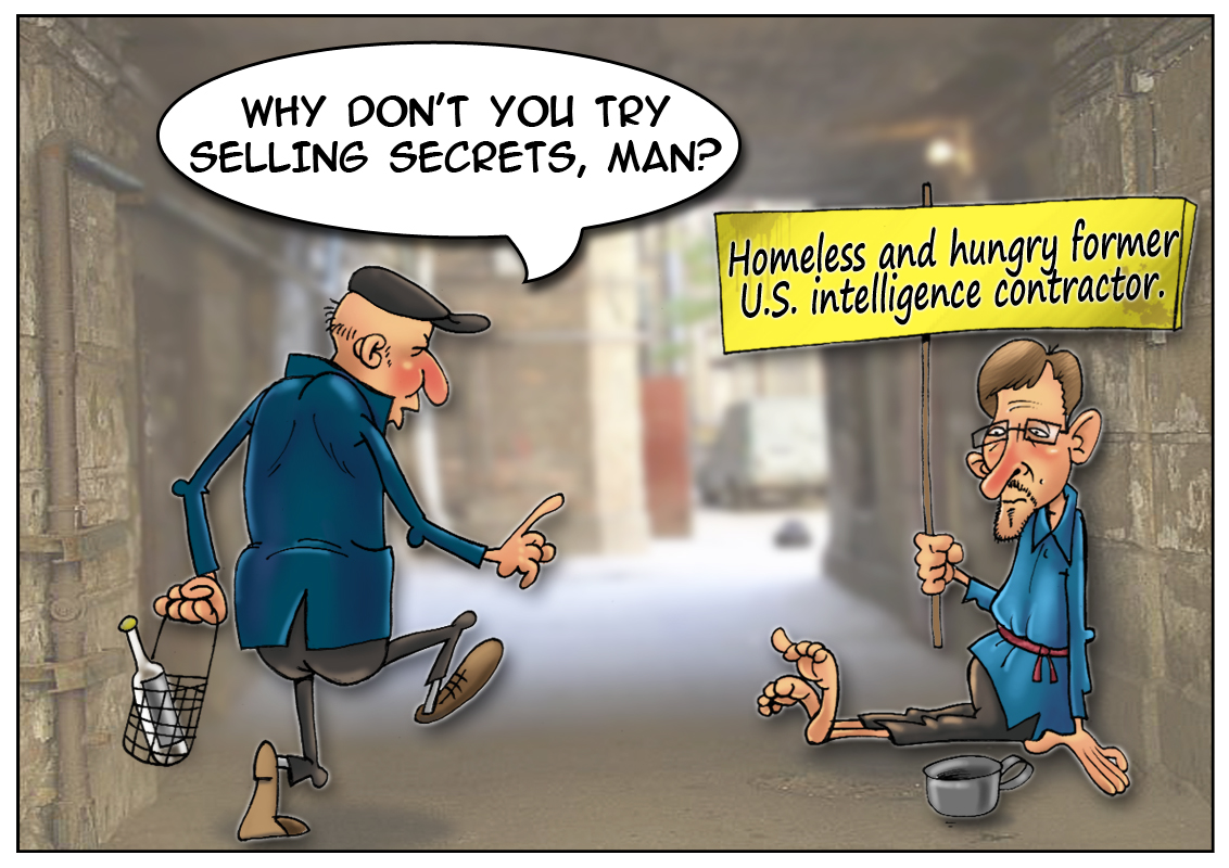 Many a little makes a mickle, or a piggy bank for Snowden