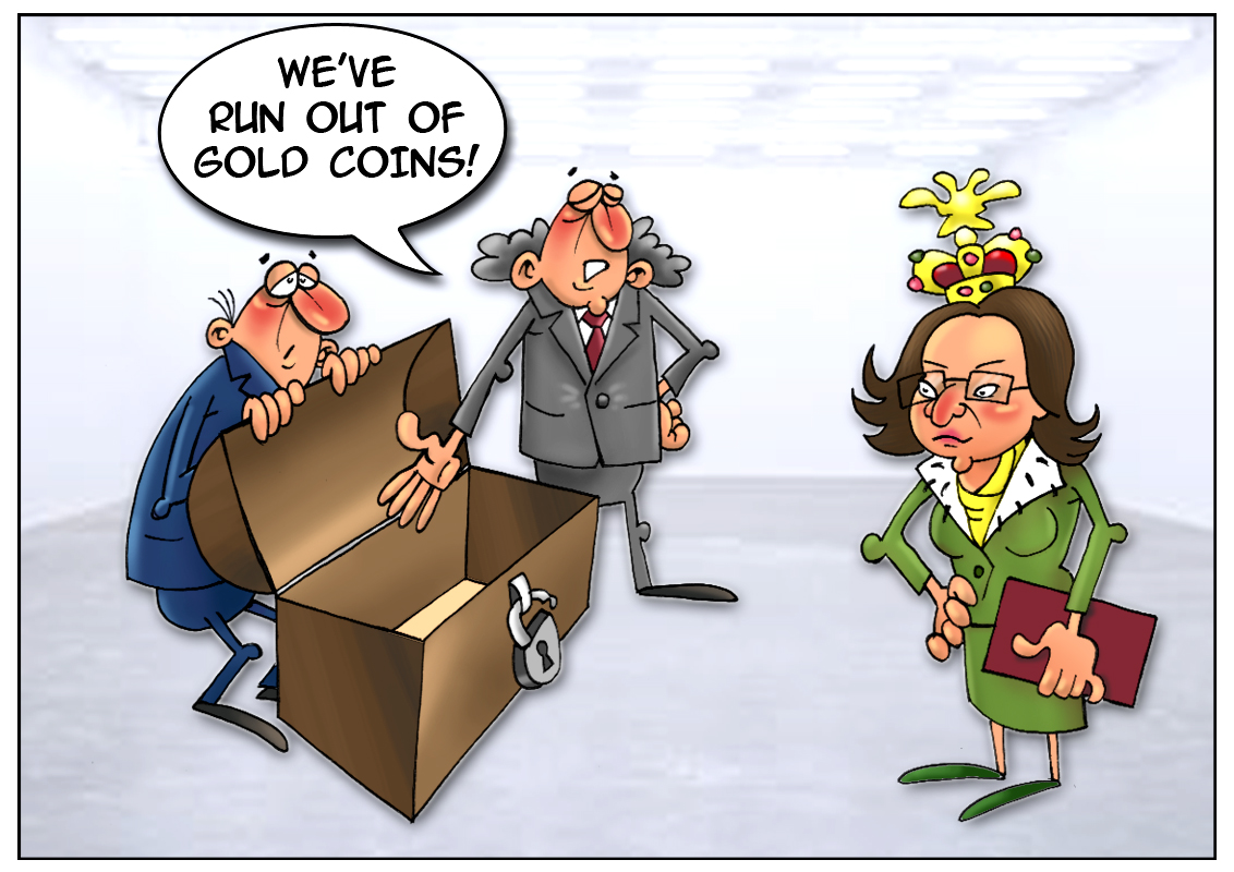 Money is round, and rolls away