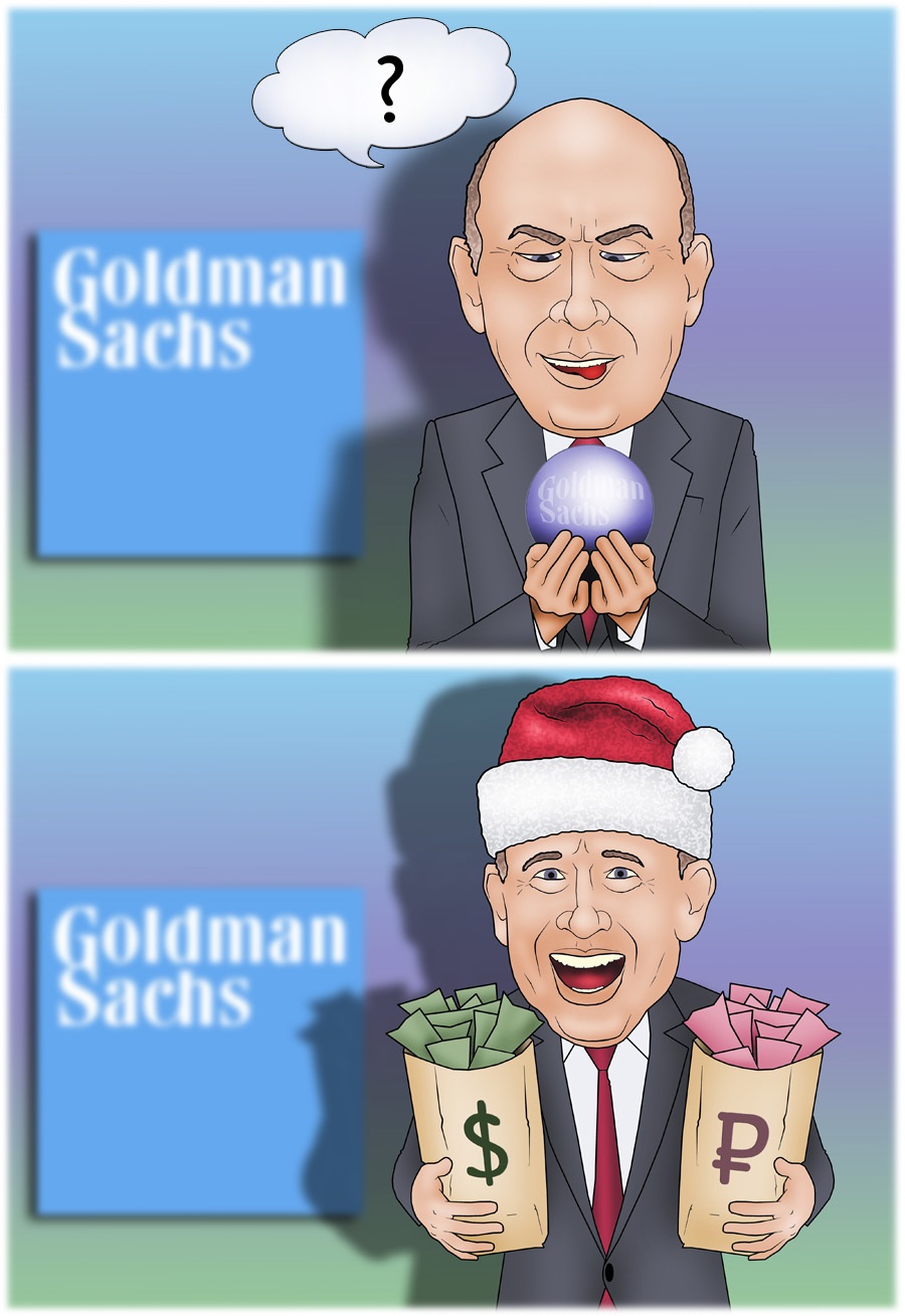 Goldman Sachs foresees ruble among most promising currencies in 2016