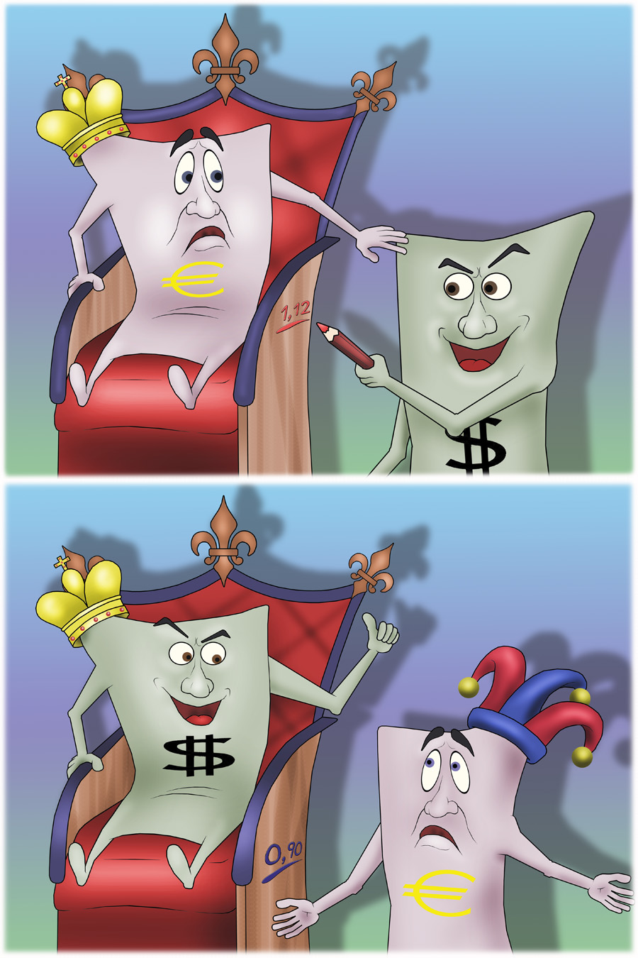 Курс евро к доллару просел до минимума за девять лет 