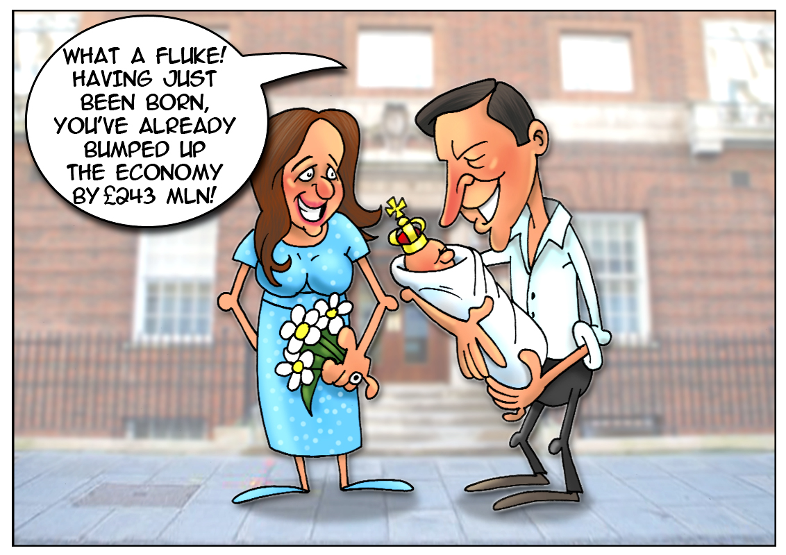 The royal infant makes his contribution