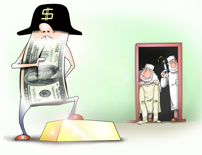 Золото падает в цене