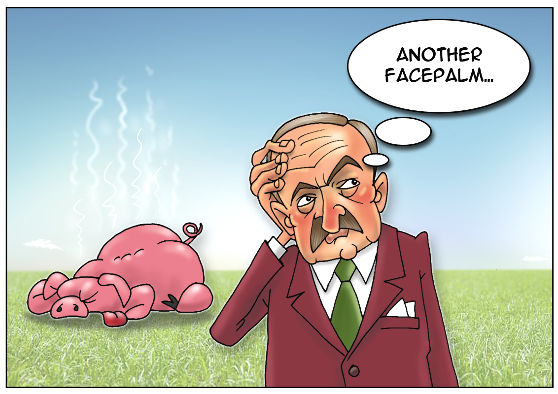 Russia&rsquo;s chief sanitary official and three piglets 