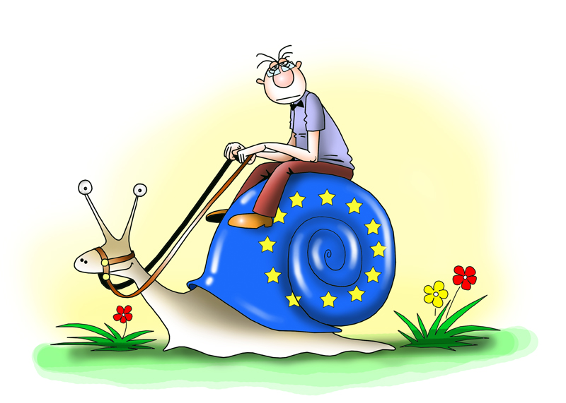 Экономика еврозоны растет, но медленно