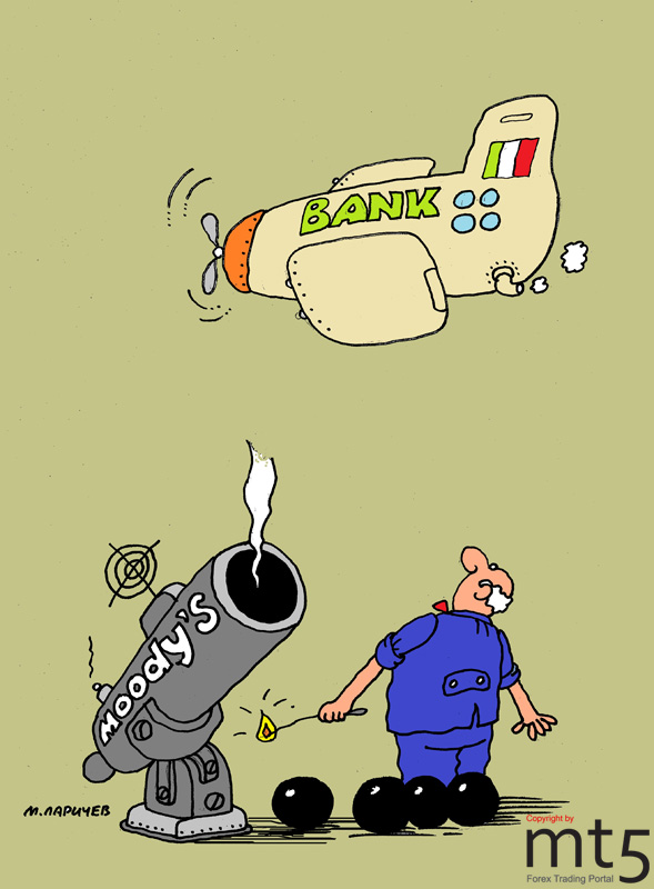 Moody's Menurunkan Peringkat 13 Bank Italia