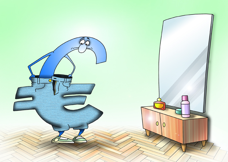 Евро стремительно дешевеет