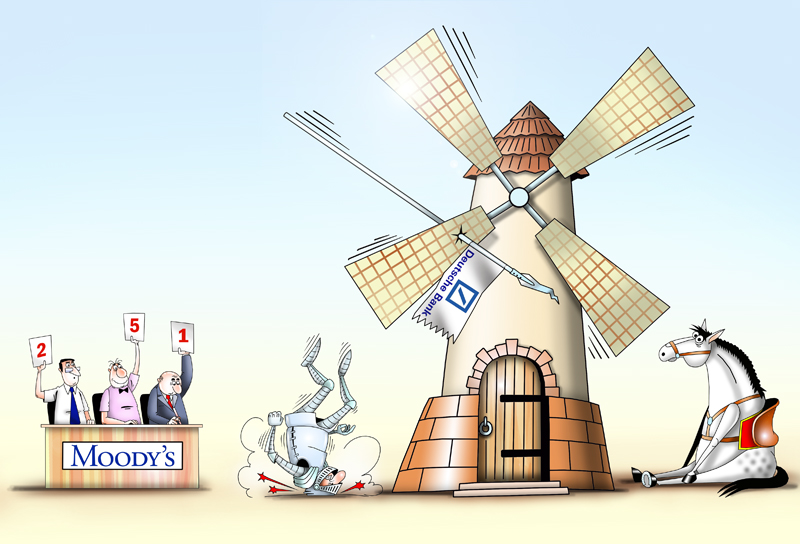 Deutsche Bank потерял несколько уровней в рейтингах Moody&rsquo;s