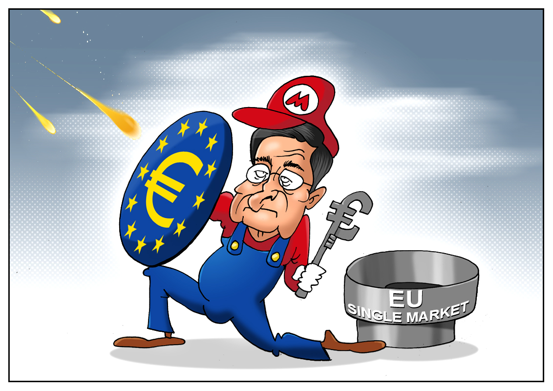 Draghi Meminta Para Pemimpin Uni Eropa untuk Melindungi Pasar Tunggal