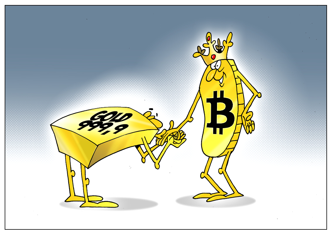 Cryptocurrencies membayangi gemerlap emas