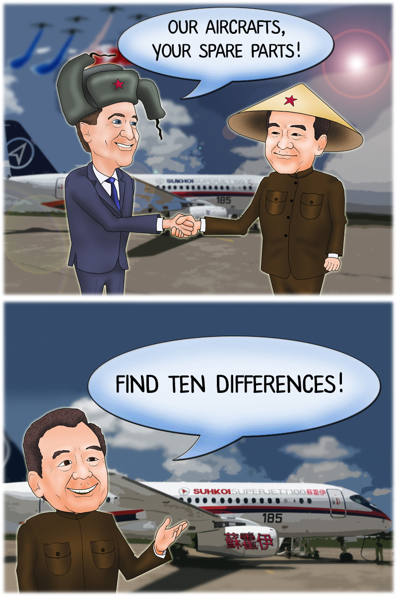 Russia planning to assemble superjets in China