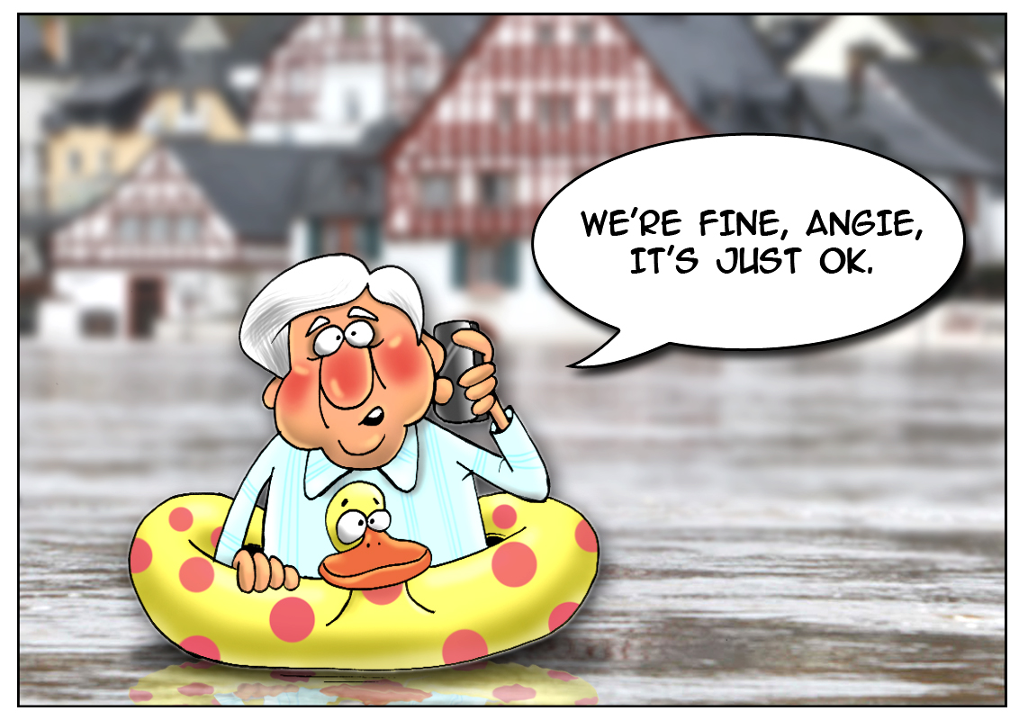 The rain rain rain came down down down...