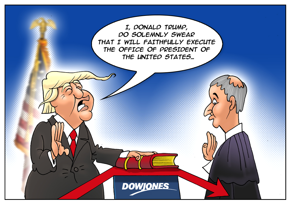 Dow Jones diperkirakan melemah setelah Trump menjabat