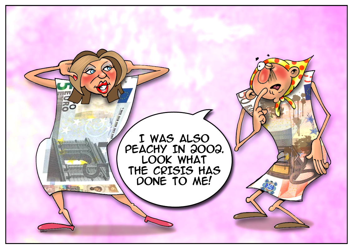 Rebranding the euro. New five-euro bill put in circulation