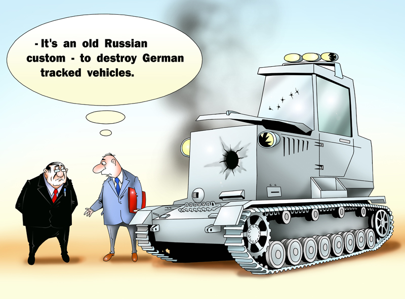 German exports of agricultural machinery to Russia slackens off