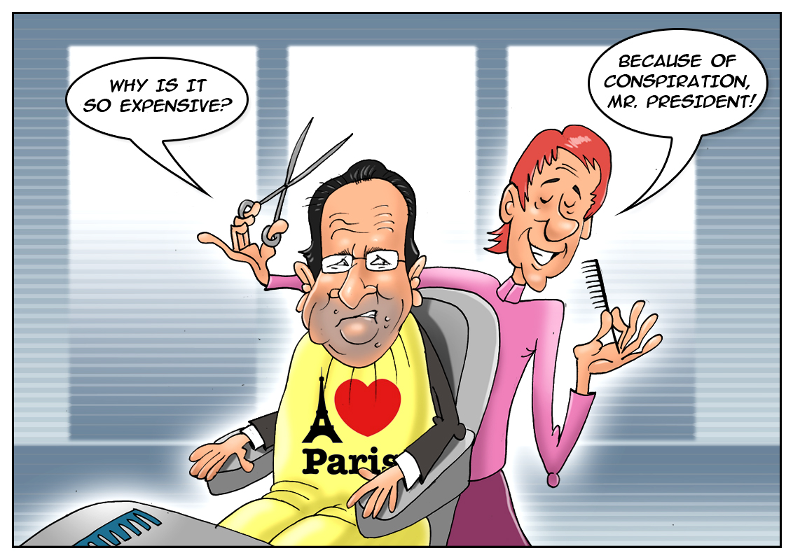 Hollande spends &euro;10,000 on hairdresser monthly