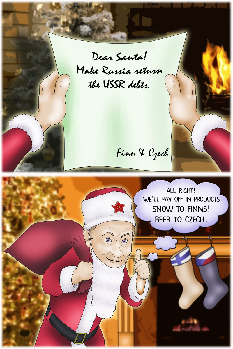 Russia paid off USSR debts to Czech Republic and Finland