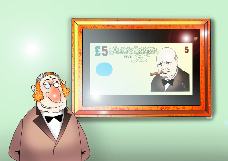 W. Churchill to be portrayed on 5-pound notes