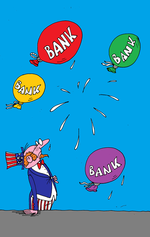 14 banks closed in 2013 in the USA