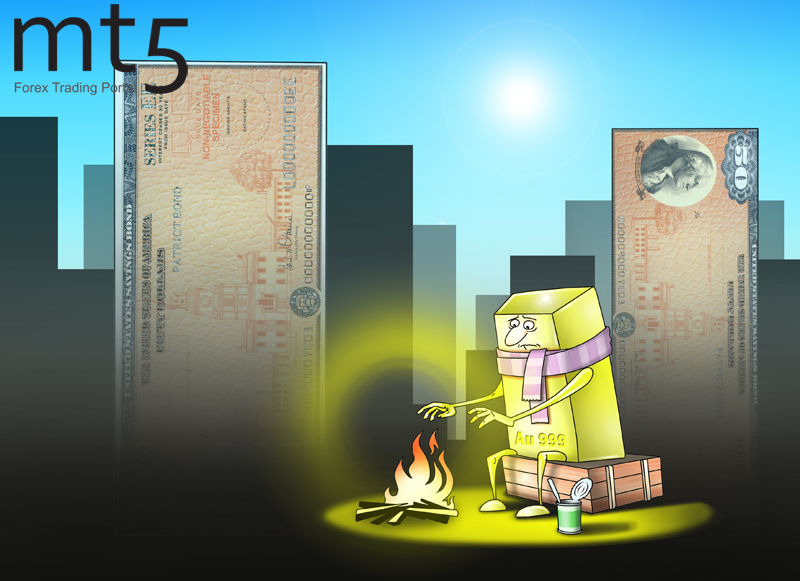 Золото дешевеет на новостях о росте доходности трежерис