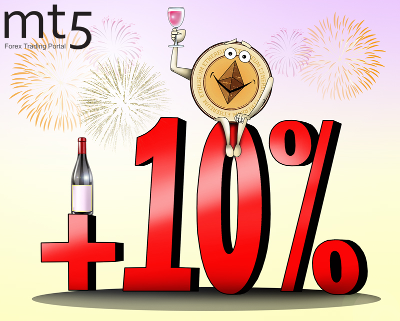 Криптовалюта Ethereum подорожала на 10%
