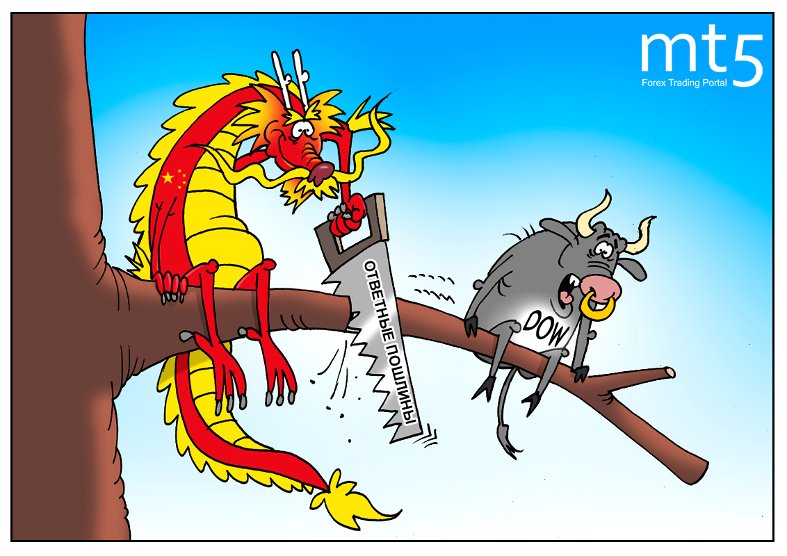 Китайские угрозы пошатнули американские фондовые индексы