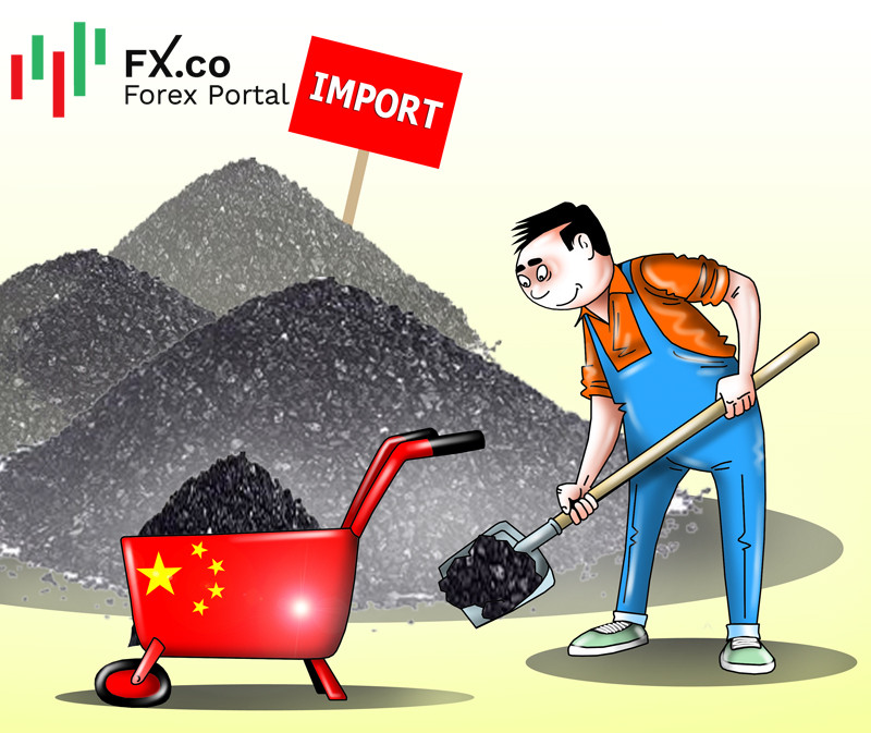 China aumentou as importações de carvão