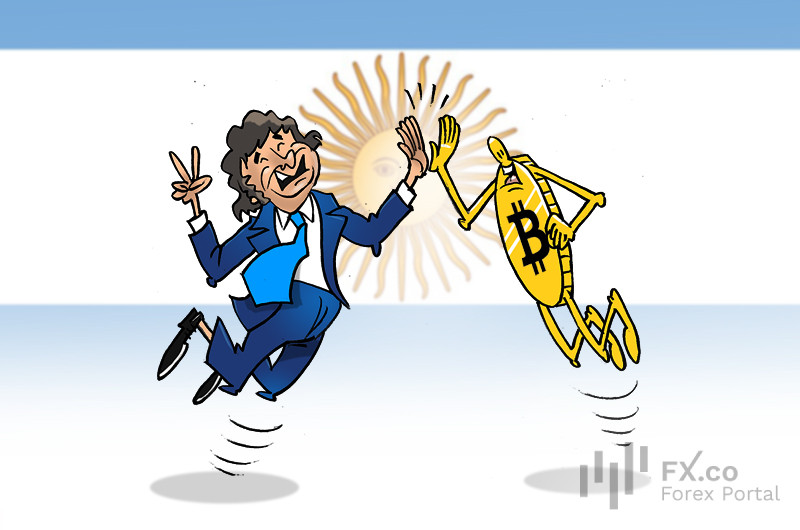 Милей: Привет, биткоин, дорогой! Давай-ка полетаем с &laquo;экономистом с бензопилой&raquo;!