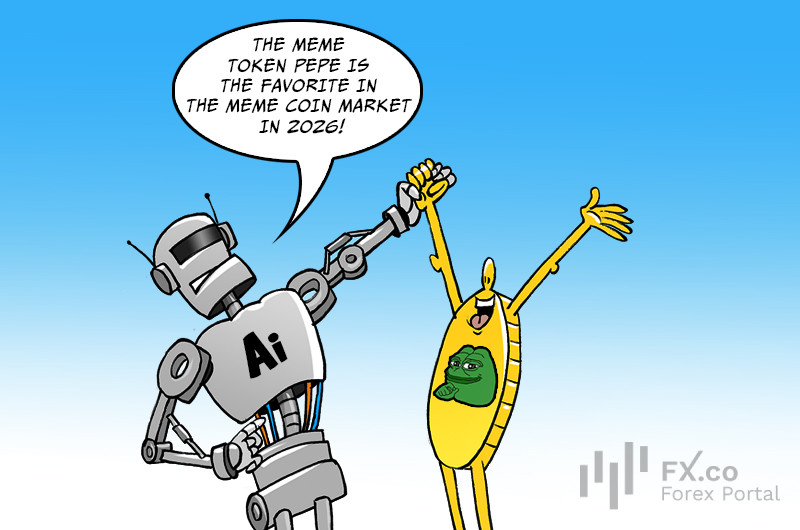 AI predicts rally of meme coin Pepe in 2026