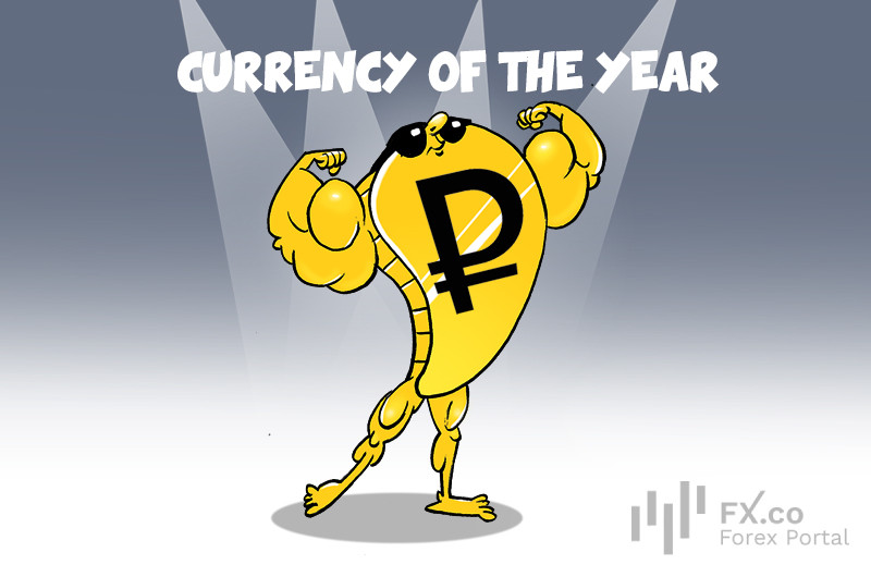 Ruble menjadi mata uang terkuat pada 2025 dengan kekuatan 45%