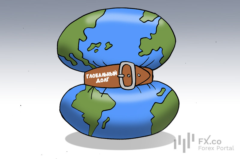 Мировой долг обновил исторический максимум и достиг $348,3 трлн
