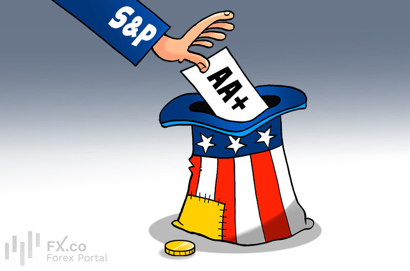 S&P подтвердило суверенный кредитный рейтинг США на уровне AA+