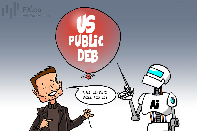 Musk sees robots, AI as solution to US debt crisis