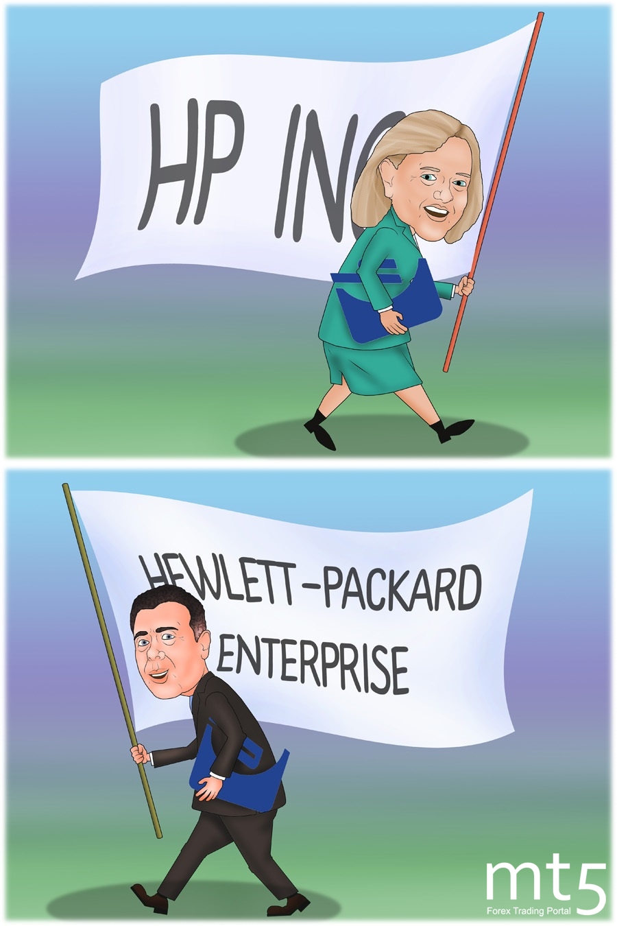 На рынок выходят HP Inc. и Hewlett-Packard Enterprise