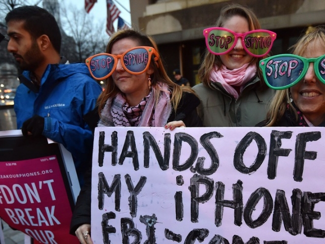 The confrontation between Apple and the FBI