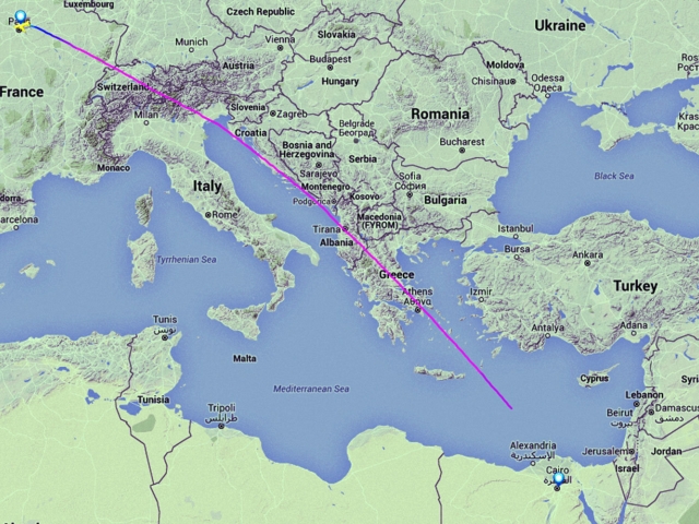 Airbus EgyptAir crashed over the Mediterranean Sea