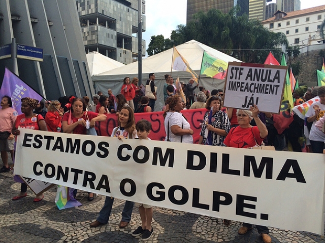 Brazilians rally in support of President Dilma Rousseff