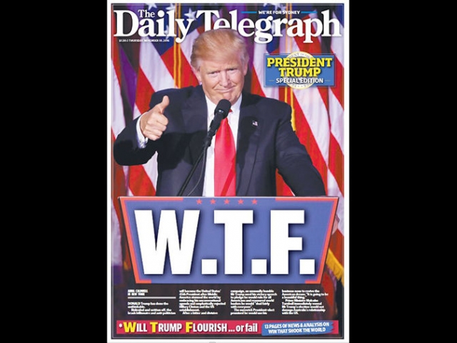 "Trumpquake" and "Trumpocalypse": Donald Trump in the newspapers